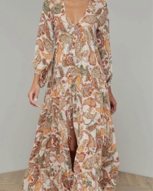 Long dress with paisley print Multi